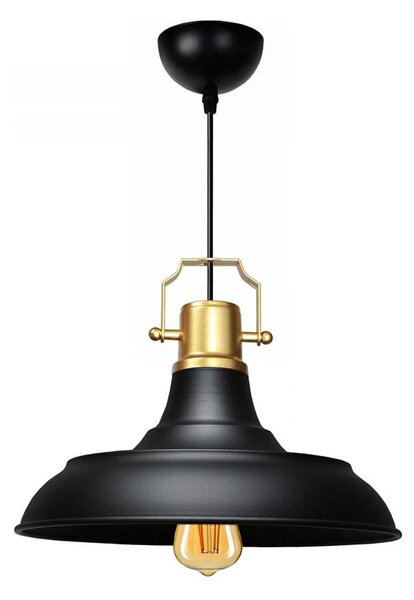 Lampadario a sospensione con cavo AYD 1xE27/40W/230V nero/oro
