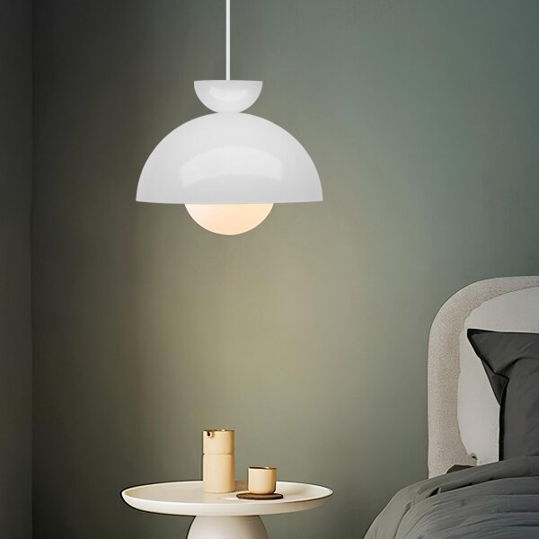 Lampada a sospensione con cavo SALVA 1xE27/15W/230V bianca