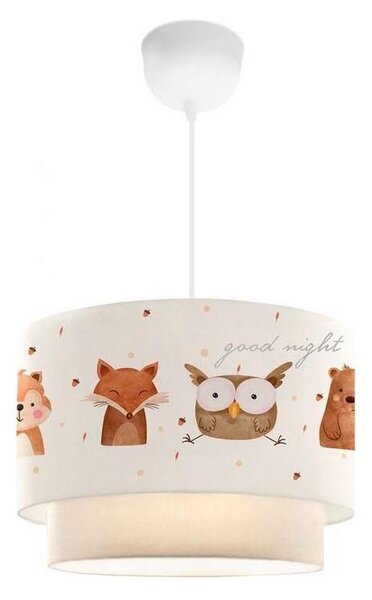 Lampadario per la cameretta CANDY 1xE27/40W/230V bianco/marrone