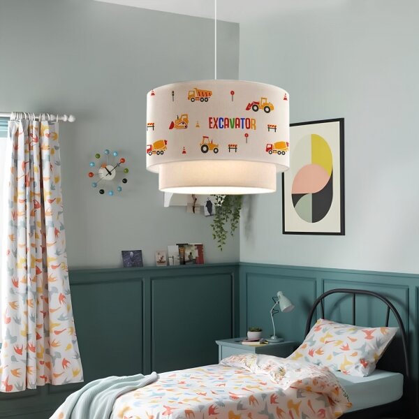 Lampadario per bambini CANDY 1xE27/40W/230V bianco/arancione