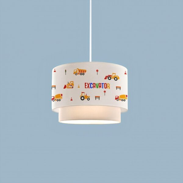 Lampadario per bambini CANDY 1xE27/40W/230V bianco/arancione