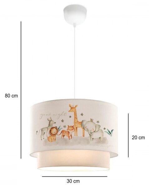 Lampadario per cameretta CANDY 1xE27/40W/230V bianco/marrone