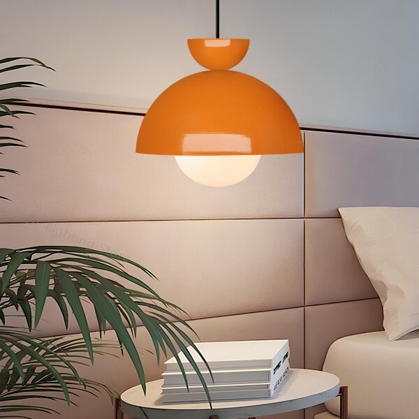Lampada a sospensione con cavo SALVA 1xE27/15W/230V arancione