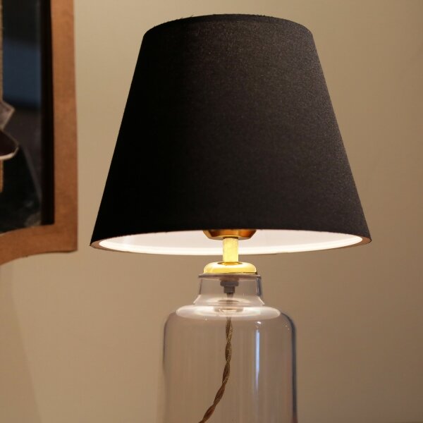 Lampada da tavolo AYD 1xE27/40W/230V nero/trasparente