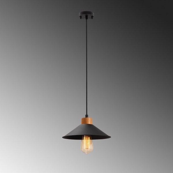 Lampada a sospensione su cavo MANAVGAT 1xE27/40W/230V nero/marrone