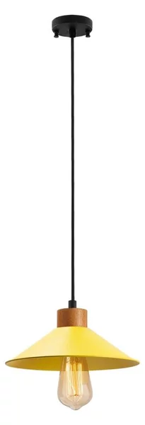 Lampadario a sospensione su cavo MANAVGAT 1xE27/40W/230V giallo/marrone