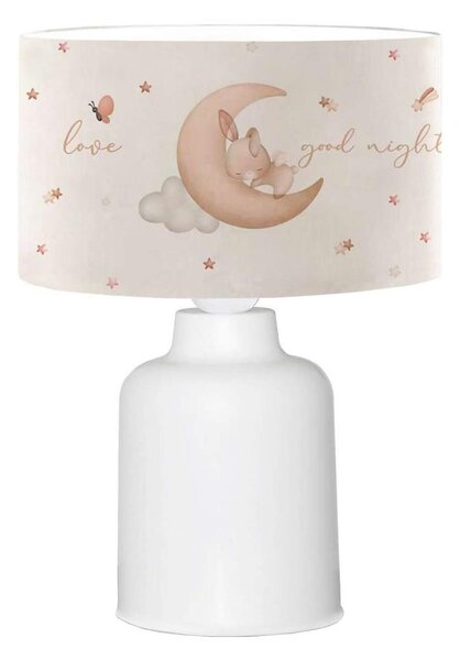 Lampada da comodino per bambini CANDY 1xE27/40W/230V bianca/beige