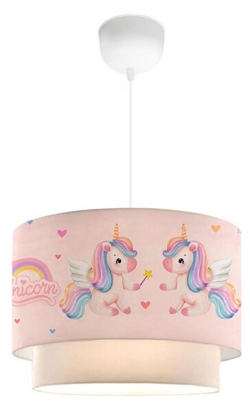 Lampadario per bambini CANDY 1xE27/40W/230V rosa