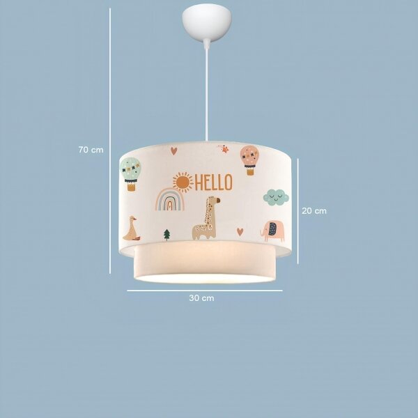 Lampadario per cameretta CANDY 1xE27/40W/230V bianco/multicolore