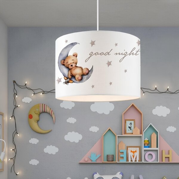 Lampadario per cameretta CANDY 1xE27/40W/230V bianco/marrone