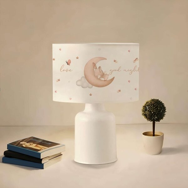 Lampada da comodino per bambini CANDY 1xE27/40W/230V bianca/beige