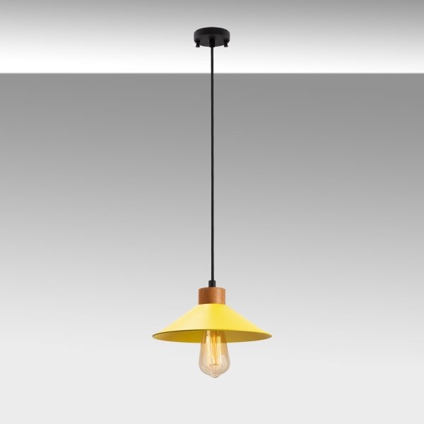 Lampadario a sospensione su cavo MANAVGAT 1xE27/40W/230V giallo/marrone