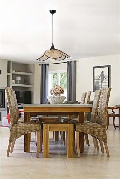 Lampadario a sospensione con cavo FUME 1xE27/40W/230V, diam. 45 cm, nero/beige