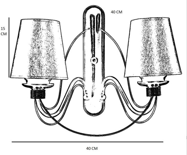 Lampada da parete CLASSIC 2xE27/40W/230V bronzo/beige