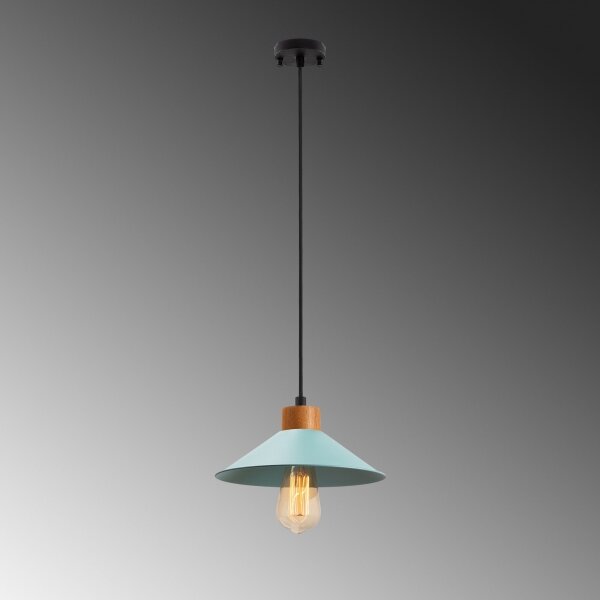 Lampada a sospensione con cavo MANAVGAT 1xE27/40W/230V blu/marrone