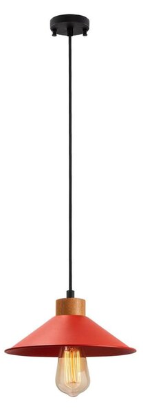 Lampadario a sospensione MANAVGAT con cavo 1xE27/40W/230V rosso/marrone