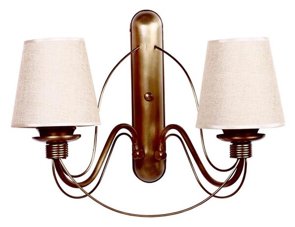 Lampada da parete CLASSIC 2xE27/40W/230V bronzo/beige