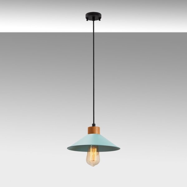 Lampada a sospensione con cavo MANAVGAT 1xE27/40W/230V blu/marrone
