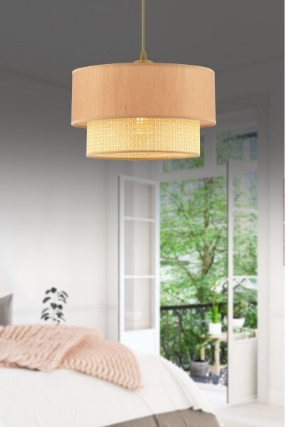 Lampadario a sospensione con cavo ECHO 1xE27/60W/230V beige