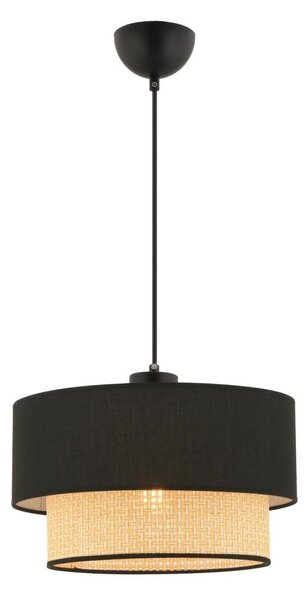 Lampadario a sospensione con cavo ECHO 1xE27/60W/230V nero/beige