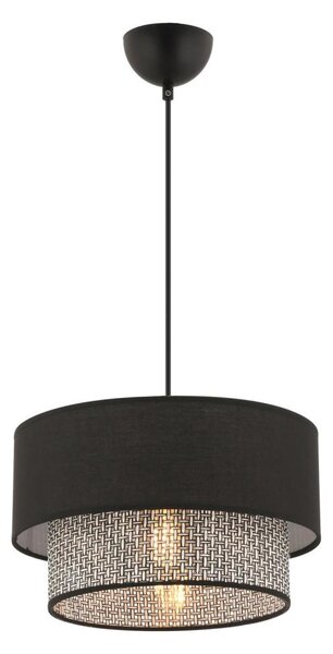 Lampada a sospensione su cavo ECHO 1xE27/60W/230V nero/grigio