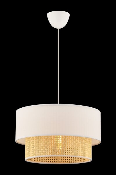 Lampadario a sospensione su cavo ECHO 1xE27/60W/230V crema/beige