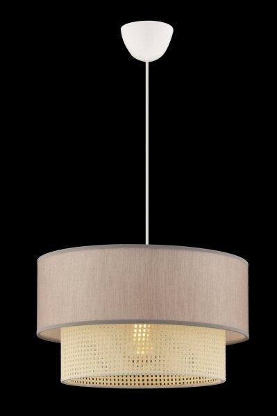 Lampadario a sospensione su cavo ECHO 1xE27/60W/230V beige/crema