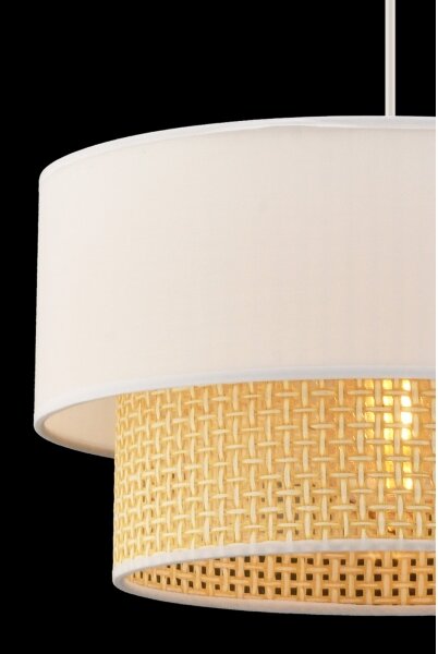 Lampadario a sospensione su cavo ECHO 1xE27/60W/230V crema/beige