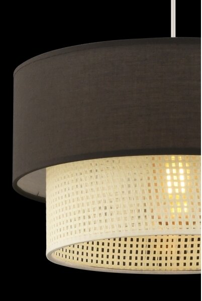 Lampadario a sospensione con cavo ECHO 1xE27/60W/230V marrone/crema
