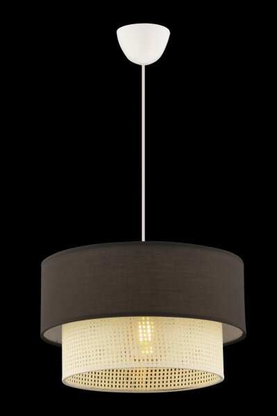 Lampadario a sospensione con cavo ECHO 1xE27/60W/230V marrone/crema