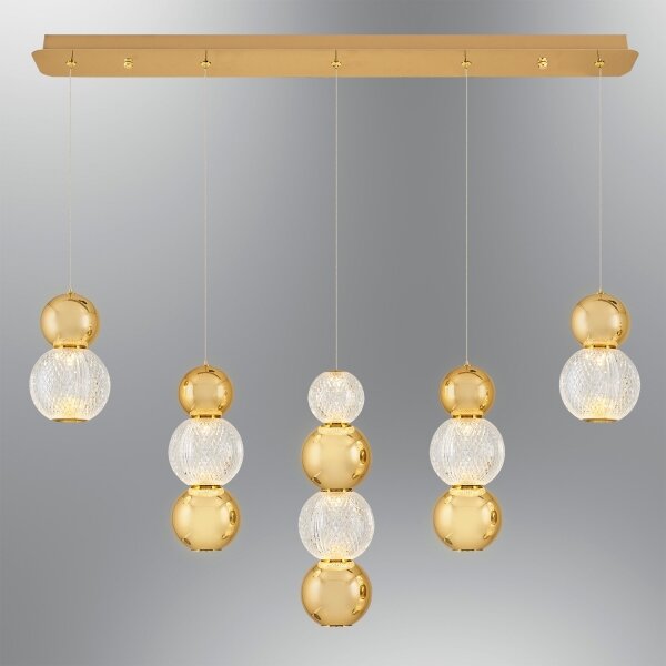 Lampadario a sospensione LED CREMONA LED/27W/230V 3000K dorato