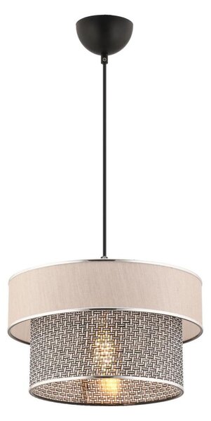 Lampada sospesa con cavo ERO 1xE27/60W/230V crema/grigio