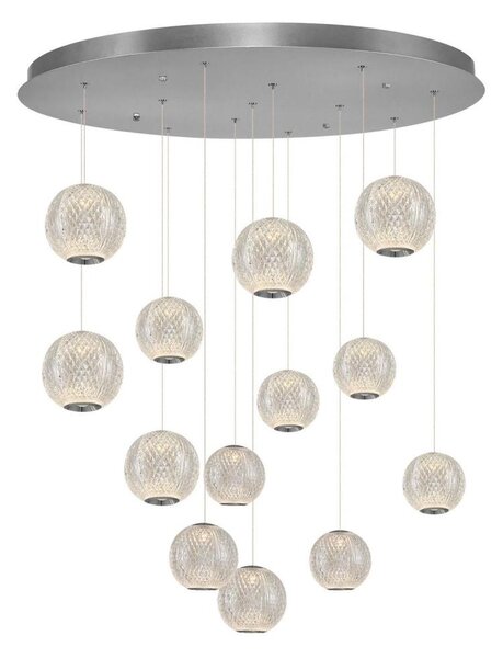 Lampadario LED a sospensione CREMONA 13xLED/5W/230V 3000K cromo opaco