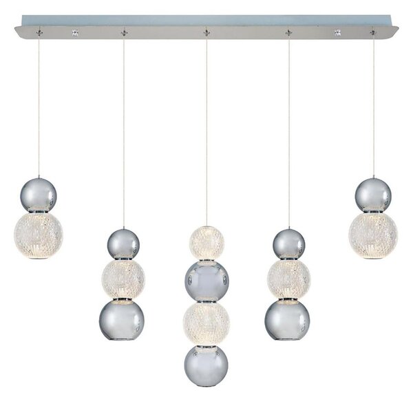 Lampadario LED a cavo CREMONA LED/27W/230V 3000K cromo opaco