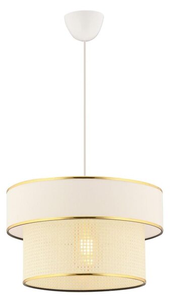 Lampadario a cavo ERO 1xE27/60W/230V crema/oro