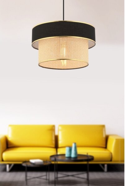 Lampadario sospeso con cavo ERO 1xE27/60W/230V nero/beige