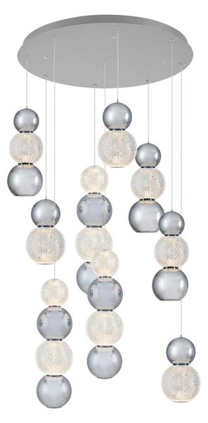 Lampadario LED a cavo CREMONA LED/51W/230V 3000K cromo opaco