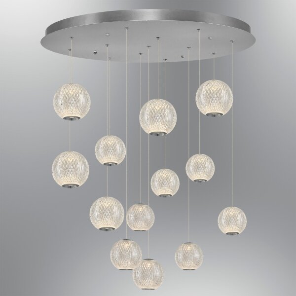 Lampadario LED a sospensione CREMONA 13xLED/5W/230V 3000K cromo opaco