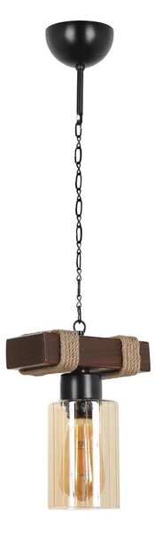 Lampadario a catena JASMIN 1xE27/40W/230V marrone/beige