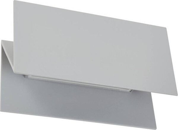 Applique da esterno Lucande LED Meja, grigio, metallo, 27 cm, IP54