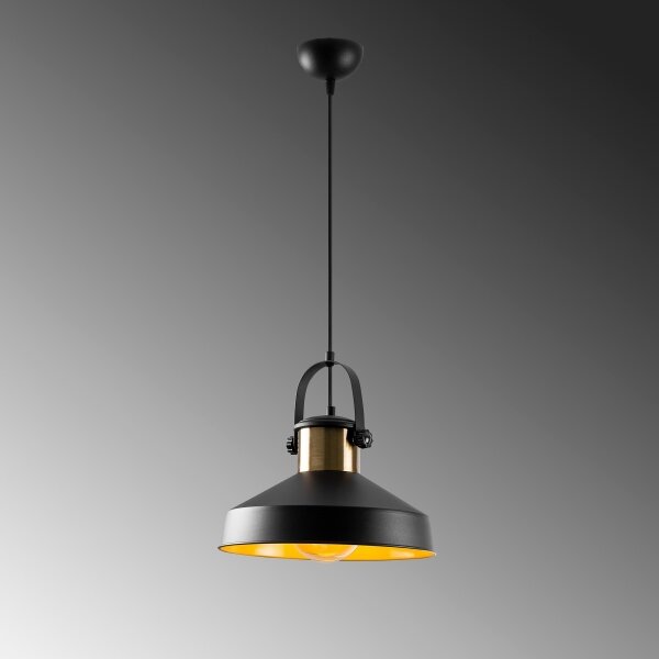 Lampadario a sospensione con cavo DODO 1xE27/40W/230V nero/bronzo
