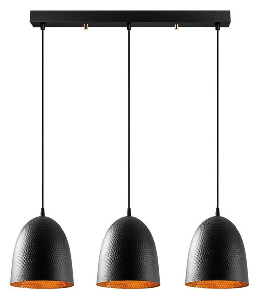 Lampadario a sospensione su cavo TATTOO 3xE27/40W/230V nero