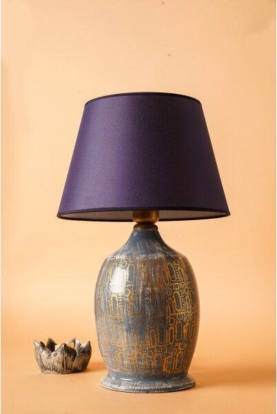 Lampada da tavolo RAMZES 1xE27/40W/230V blu