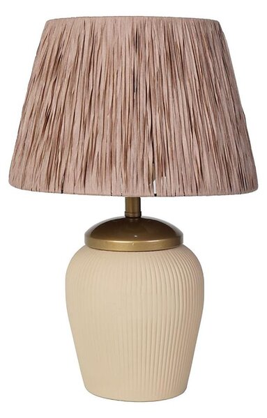 Lampada da tavolo RAMZES 1xE27/40W/230V crema/marrone