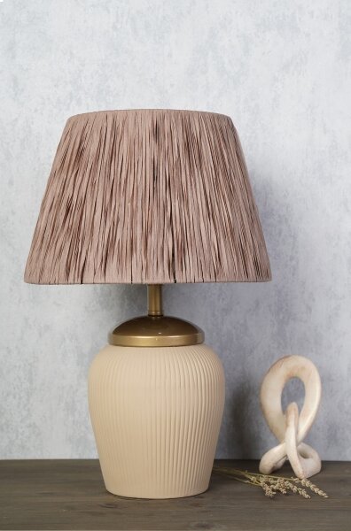 Lampada da tavolo RAMZES 1xE27/40W/230V crema/marrone