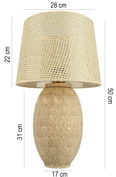 Lampada da tavolo RAMZES 1xE27/40W/230V dorata