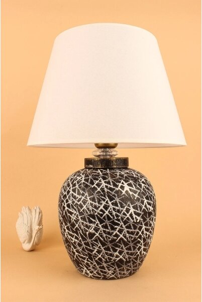 Lampada da tavolo RAMZES 1xE27/40W/230V bianco/nero