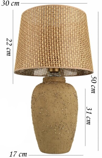 Lampada da tavolo RAMZES 1xE27/40W/230V marrone
