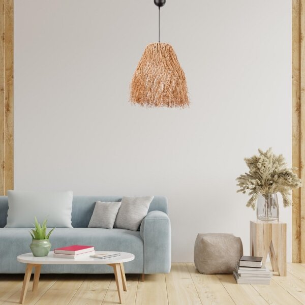 Lampada a sospensione con cavo FRINGE 1xE27/40W/230V in rafia