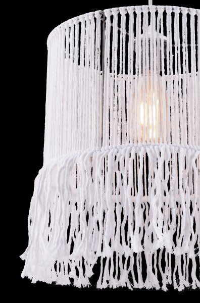 Lampadario su cavo NESS MACRAME 1xE27/40W/230V bianco